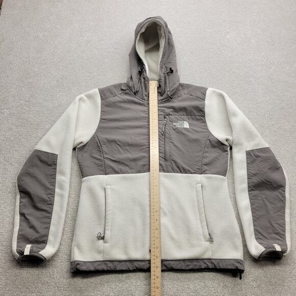 The North Face Denali Fleece Jacket Women’s Small White Gray Full Zip - Picture 5 of 7